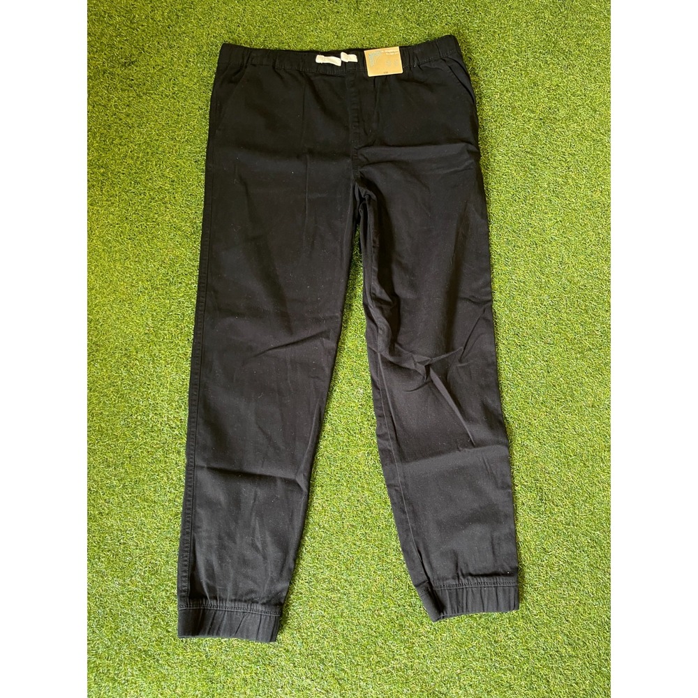 Thereabouts Husky Flex Jogger Pants Men XL Black Stretch Slash Pocket Drawstring